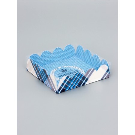Cookie box, confectionery packaging, "present for you", 12 x 12 x 3 cm