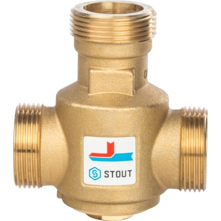 Mixing valve Stout SVM-0030-325504, 1 1/4 "External thread, 55 ° C-1