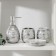 A set of accessories for the bathroom "Failures", 4 items (soap dish, dispenser 400 ml, 2 glasses), silver color