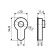 Insert (adapter) under the rod of the cylinder Bulat hell 01.08, matte nickel