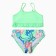 Separate swimsuit for girls, turquoise color, height 122-128 cm