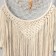 Panel wall -mounted macrame "Web with a triangle" 85x25 cm