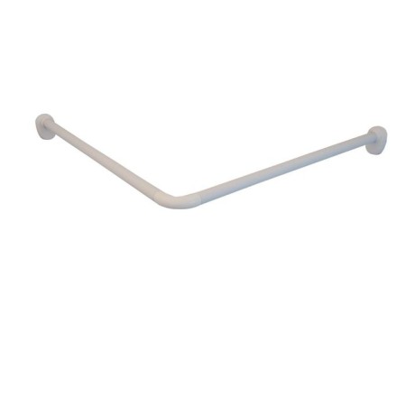 Bathroom cornice is angular, 90 x 90 cm, white color