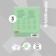 Notebook of 12 sheets in the Erichkrause Class "Classic", cover coated cardboard, offset block, green