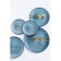 Black dining plate "Rimini", d = 27 cm, blue color