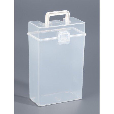 Organizer for storage, with a handle, with a lid, 16.5 × 11 × 6 cm, transparent-1