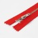 Metal zipper, No. 4, non -proceeding, automatic lock, 15 cm, red/silver color