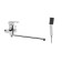 Bath mixer Zein ZC2050, pour 30 cm, cartridge 35 mm, with shower set, chrome