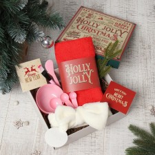 Set Gift Holly Jolly towel and AKS