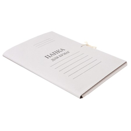 Calligrata ties folder with ties, shaked cardboard, 440 g/m2, up to 200l, white-1