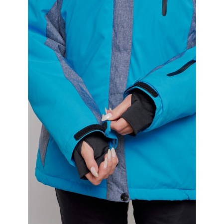 Ski jacket female winter, size 56, blue color-3