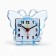 Clock - a boiler room "butterfly", discrete move, dial 5.5 cm, 9 x 8 cm, blue
