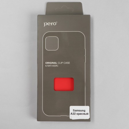 Pero cover, for Samsung A22, silicone, red-3