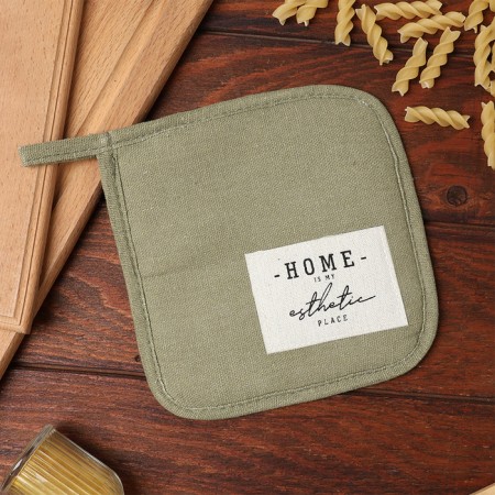 Ethel's Take "Home", green color, 16x16 cm, 50%HL, 50%flax