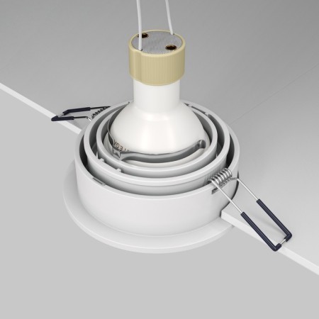 The built-in lamp Technical DL025-2-01W, 1x50W, 9.2x9.2x4 cm, GU10, white color-6