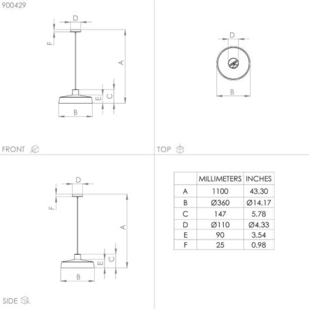 Suspended ceiling lamp Valdiola, 1x40W E27-4