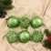 Set of balls plastic D-8 cm, 6 pcs "Esther" pattern, green