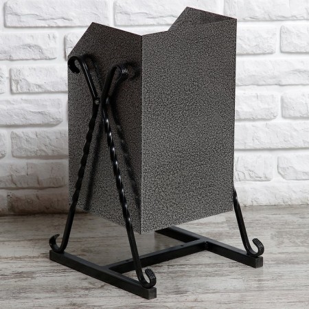 Street urn "square on bent legs" 22 l, gray, tank 0.5 mm, 50 x 33 x 33 cm-1