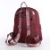 A backpack with a zipper, 5 outer pockets, pencil case, burgundy color