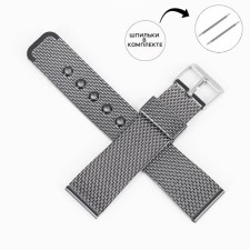 Solomon watch strap, 20 mm, rubber, L-19.5 cm, gray