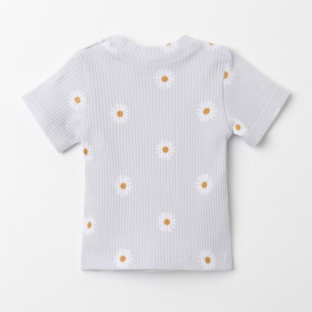 T-shirt Troshka I'm chamomile, height 62-68 cm, gray-4