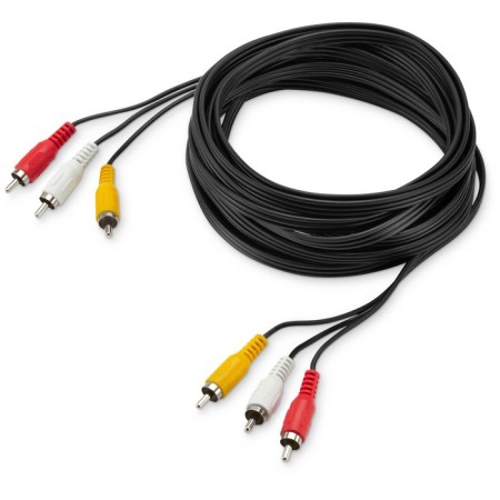 Cable connecting audio-video Buro 3XRCA (M)/3XRCA (M) 5m. Black (BAAC027-5)
