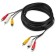 Cable connecting audio-video Buro 3XRCA (M)/3XRCA (M) 5m. Black (BAAC027-5)