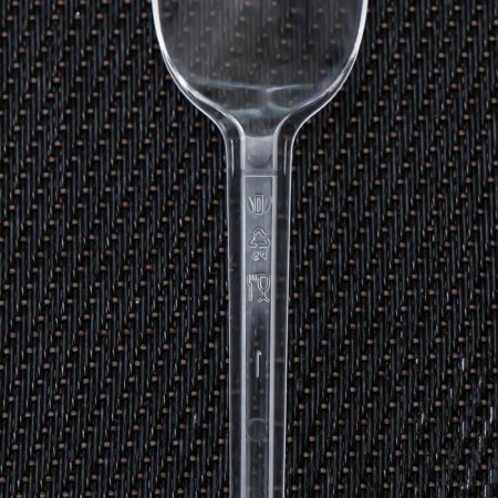 Spoon plastic disposable tea, 12.5 cm, transparent color-3
