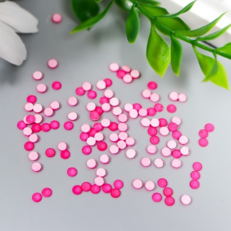 Decor for creativity "Fluorescent rhinestones. Bright pink" set of 144 pcs SS10 - 2.7 mm