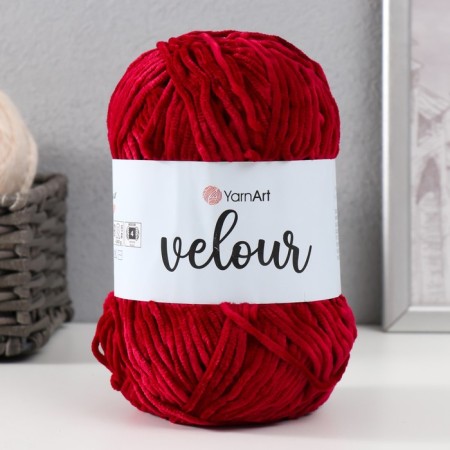 Yarn "Velour" 100% micropoliester 170m/100g (847 Bordeaux)-4