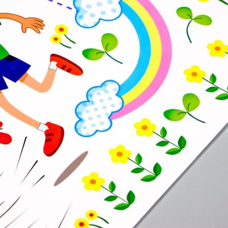 Sticker plastic interior color "jumping through a rope" 50x70 cm-2