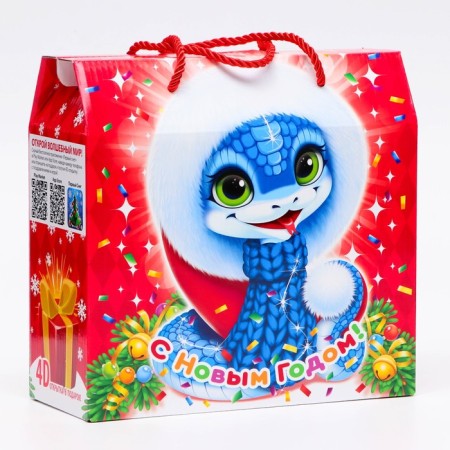Gift box New Year's cornfield 23 x 10 x 22 cm-1