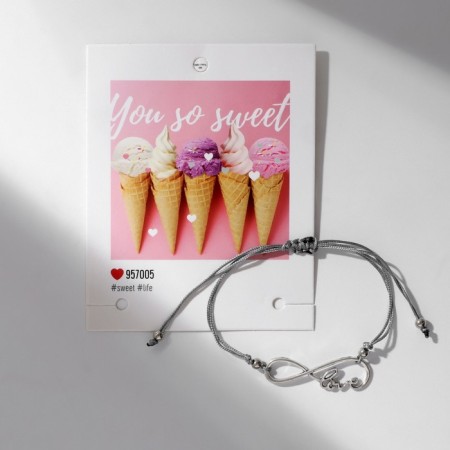 Dream bracelet is happiness, gray color, d = 6 cm-4