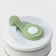A folding cup with a lid of the share “with you”, 350 ml, 8.5 × 14 cm, pistachio color