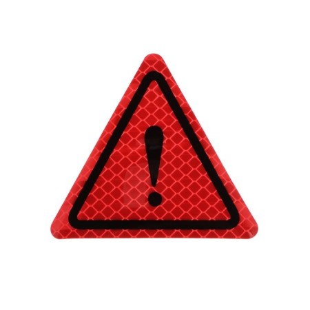 Stick on the car "Exclamation sign", 8 × 8 cm, red
