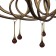 Suspended chandelier Mantra Paola, E14, 8x20W, 609 mm, color matte gold