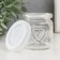 Bank for suppositories glass with a “heart” lid is a transparent 100 ml 6x6.8 cm