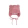 A cap on ties with ears children's Amarobaby Pure Love Bear, with a lining, size 38-40 cm, pink color