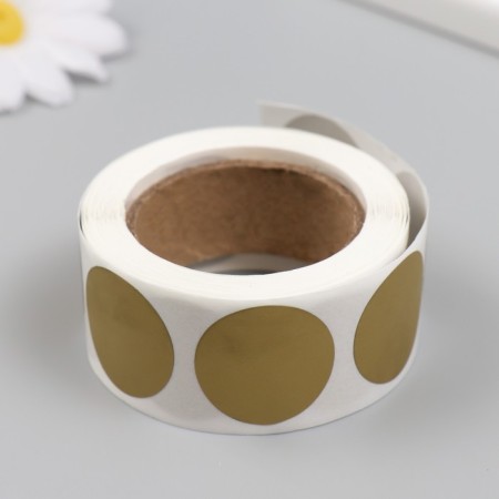 Sticker Paper "Golden Circle" Scretch-layer d = 2.5 cm 300 pcs in the roll-3