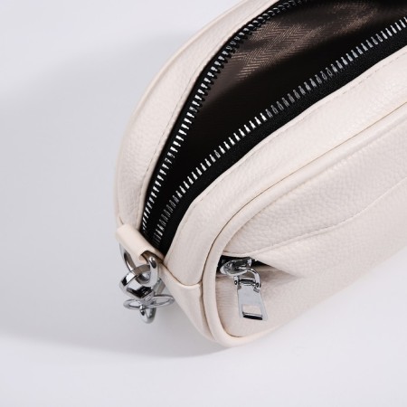 Cross-Bodi Bag on a zipper, beige color-5