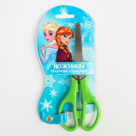 Baby scissors 12 cm, safe, plastic handles, cold heart, mix-2