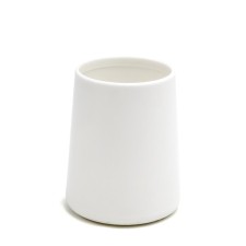 A glass for dental brushes, 10x8x8 cm, white
