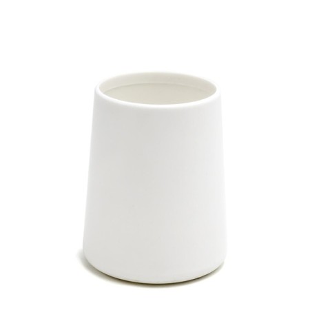 A glass for dental brushes, 10x8x8 cm, white