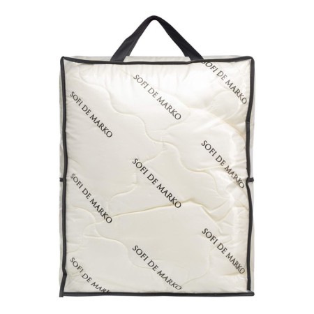 Demi -season blanket, size 175x215 cm, cream color-2