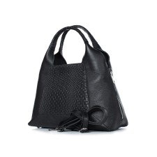 Bag women, genuine leather, 335x280x125 cm, black
