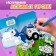 Coloring with stickers "with animals", 17 × 24 cm, 12 pp., Blue tractor