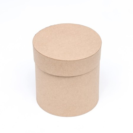 Set of round boxes 5 in 1 "plain craft", 20 x 20 - 14 x 14 cm-3