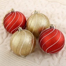 Set of balls plastic D-8 cm, 4 pcs 