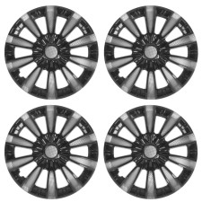 Wheel caps R16 Tornado, silver-black carbon