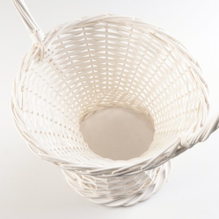 Wicker basket, 30x30x27x70 cm, white, willow-2